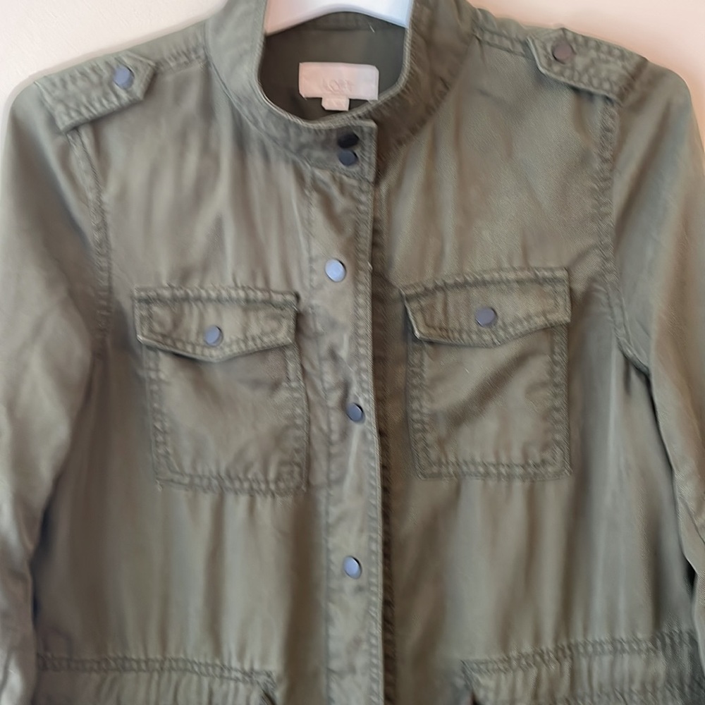 Loft Button Up Drawstring Army Jacket -S Pettit - image 2